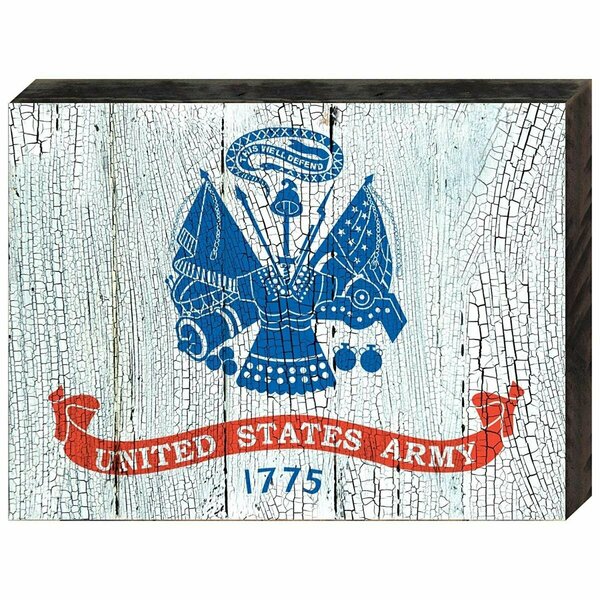 Clean Choice Army Military Patriotic Flag Art on Board Wall Decor CL3497761